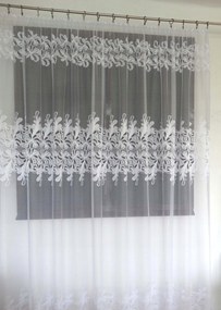 Mg Függöny jacquard 1608 Fehér 380x250 kész szalaggal