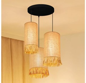 Brilagi - WINNETOU TUBES 3xE27/15W/230V barna/fekete függeszték