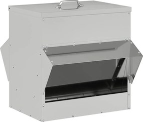 vidaXL Csirke etető Ezüst 40,5 x 45 x 41 cm Horganyzott acél