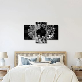 Kép - fekete-fehér sakk (90x60 cm)