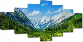 Festmények 210x100 Hegyi táj gyönyörű felhőkkel Fák a hegyekben