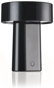 Fekete műanyag LED asztali lámpa (magasság 18 cm) Oblong – Zone