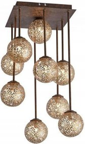 Paul Neuhaus mennyezeti lámpa, 9 ágú, barna-arany, vidéki stílusú, 554 mm