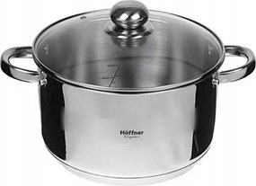 Ezüst fazék fedővel 34CM 17,7L Acél Hoffner
