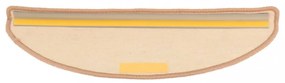 15 db világosbarna öntapadó lépcsőszőnyeg 65x21x4 cm