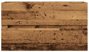 Antik fa színű szerelt fa függő fürdőszobaszekrény 80x38,5x45cm