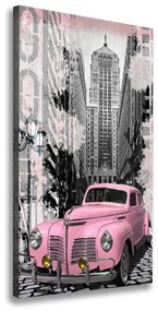 Vászonkép falra Rózsaszín autót ocv-71205582