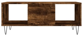 Füstös tölgy színű fatermék dohányzóasztal 90x50x36,5 cm
