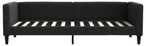 fekete kihúzható szövet heverő fiókokkal 80 x 200 cm