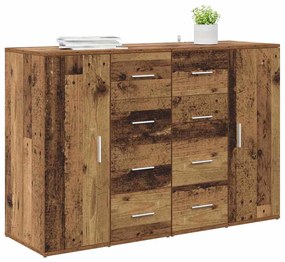 Oldalszekrények Corona 2 pcs Öreg fa 59 x 39 x 80 cm Faanyag