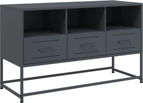 vidaXL antracitszürke acél TV-szekrény 100,5x39x60,5 cm