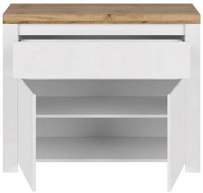 VILGO 2D1S szekrény, fényes fehér