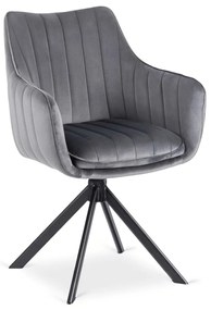 Szürke Bársony Forgószék MUMBAI 2