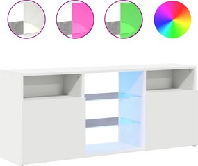 vidaXL fehér TV-szekrény LED lámpákkal 120 x 30 x 50 cm