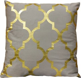 Párnahuzat Velvet Szürke 40x40 marokkói arany lóhere