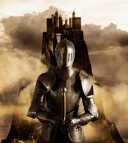 Illusztráció Person in armor guarding castle, Colin Anderson Productions pty ltd