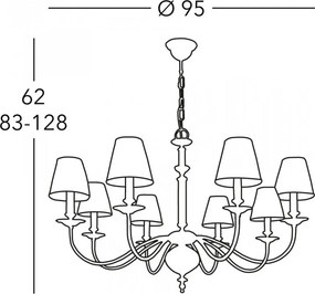 Csillár Bronz ASCOT KOLARZ 0195-88-4