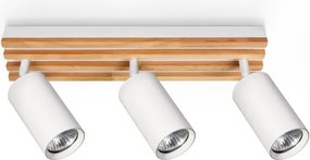 Brilagi - Spotlámpa SELE WOOD ACOUSTIC 3xGU10/30W/230V fehér/fa