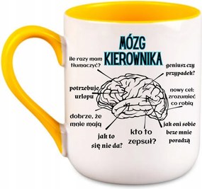 Bögre "Menedzser agy" Ajándék a munkához Sárga 330