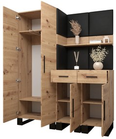 Előszobabútor Amanda 7 (artisan tölgy + bézs). 1085911