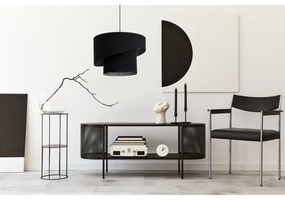 Csillár zsinóron LORI 1×E27/60W/230V ⌀ 35 cm Fekete