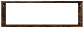 4 db füstös tölgyszínű szerelt fa fali kockapolc 80x15x26,5 cm