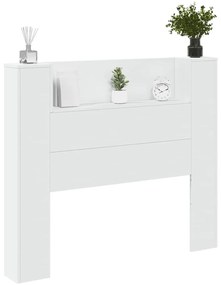 Fejtámla LED -es lámpákkal Fehér 120 x 16,5 x 103,5 cm Faanyag