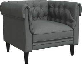 vidaXL sötétszürke szövet Chesterfield kanapé