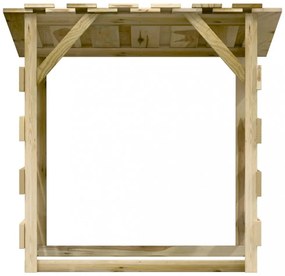3 db impregnált fenyőfa pergola tetővel 100 x 90 x 100 cm