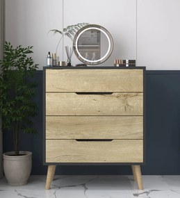 Flora - Anthracite, Sapphire Oak