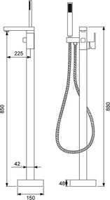 Vina szabadon álló csaptelep
