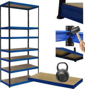 Tárolószekrény fém állvány Helios 270x120x30cm 7Px175kg Tartós Magas