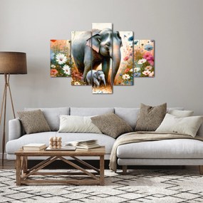 Kép - Elefánt mama, akvarell (150x105 cm)