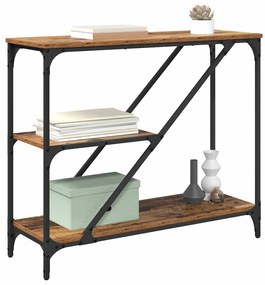 vidaXL Konzolasztal Öreg fa 88,5 x 30 x 75 cm Faanyag