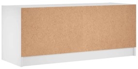 fehér TV-szekrény üvegajtókkal 102 x 37 x 42 cm