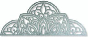 Fából készült falfestmény fél mandala - BOHEMIA