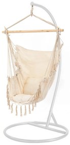 Puerto függőszék állvánnyal bézs-fehér