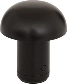 LED asztali lámpa FUNGHI 11,2 cm, fekete