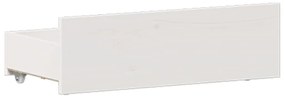 fehér tömör fenyőfa fejtámlás ágykeret matrac nélkül 120x200 cm