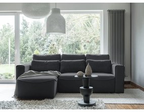 Sötétszürke kinyitható sarokkanapé (variálható) Homely Tommy – Miuform