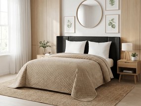 Bársony ágytakaró ASTRALIA, bézs színű Méret: 200 x 220 cm