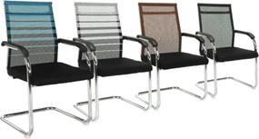 Tárgyalószék, kék/fekete, szövet, ESIN