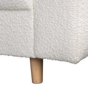 Fehér buklé sarokkanapé (bal oldali) Ariella – Ropez