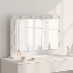 LED világítással ellátott sminktükör fehér 80x55x18 cm