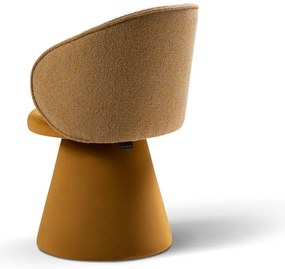 Mustársárga bársony fotel Inez – Micadoni