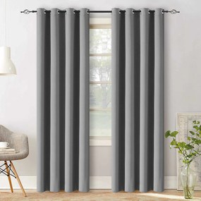 Függöny OXFORD LIGHT 140x250 cm, világosszürke Felfüggesztés: Hullámos sínszalag