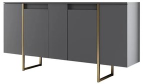 Konzolasztal Luxe - Anthracite, Gold