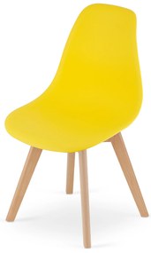 Sárga KITO szék bükkfa lábakkal