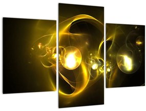 Absztrakt kép sárga gömbök (90x60 cm)