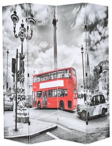 fekete-fehér londoni busz mintás paraván 160 x 170 cm